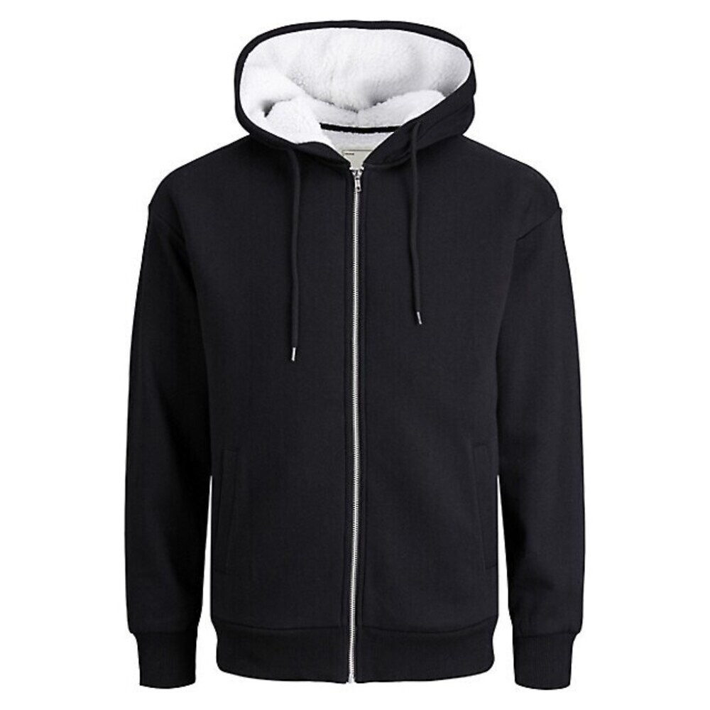 Produkt Men's Bernard Hooded Sweat HoodJacket Sherpa Black Size XL